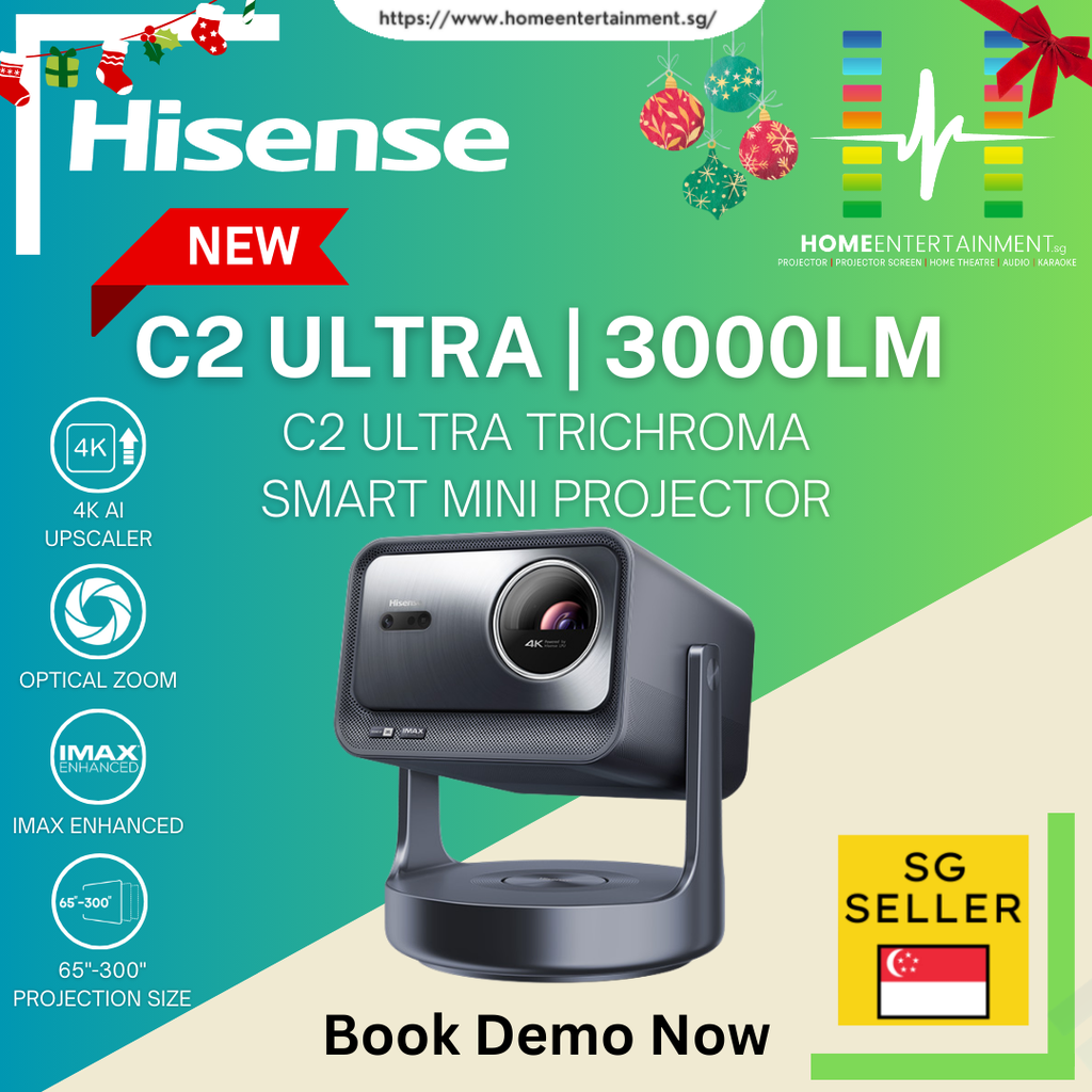 Hisense C2 Ultra Trichroma 4K Smart Mini Laser Projector