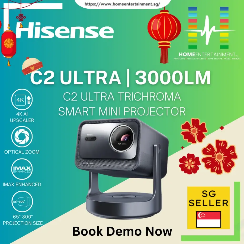 Hisense C2 Ultra Trichroma 4K Smart Mini Laser Projector
