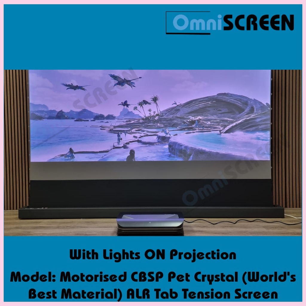 OmniSCREEN Floor Rising Motorised Screen For Ultra Short Throw Projector with Premium Material (0.5 Gain)