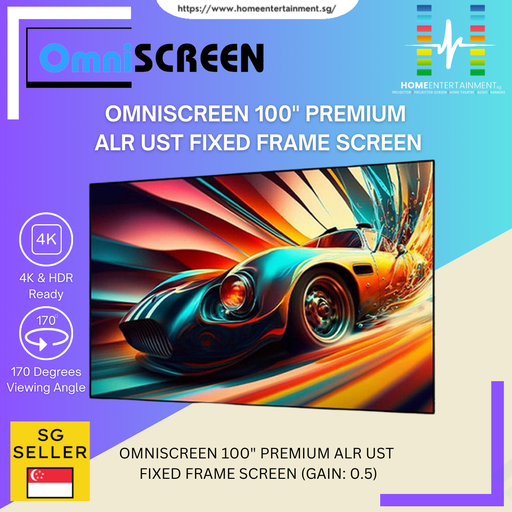 OMNISCREEN 100" Premium ALR UST Fixed Frame Screen (Gain: 0.5)