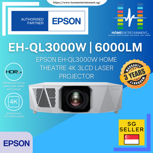 Epson EH-QL3000W Home Theatre 4K 3LCD Laser Projector