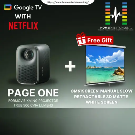 Formovie Xming Page One Google TV Projector (LIMITED PROMOTION FREE SCREEN) 