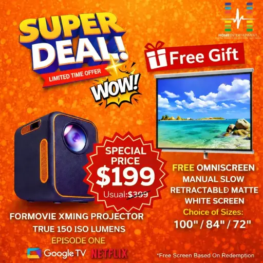 (PROMOTION FREE SCREEN) Formovie Xming Episode One Google TV Projector