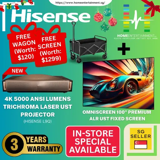 Hisense L9Q 5000 Lumens Brightness Triple Laser Ultra Short Throw Projector