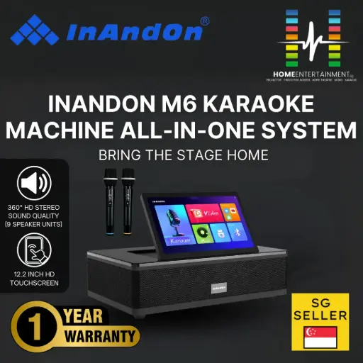 INANDON M6 KARAOKE MACHINE ALL-IN-ONE SYSTEM WITH 12.2 INCH HD TOUCHSCREEN [IN-STOCK]